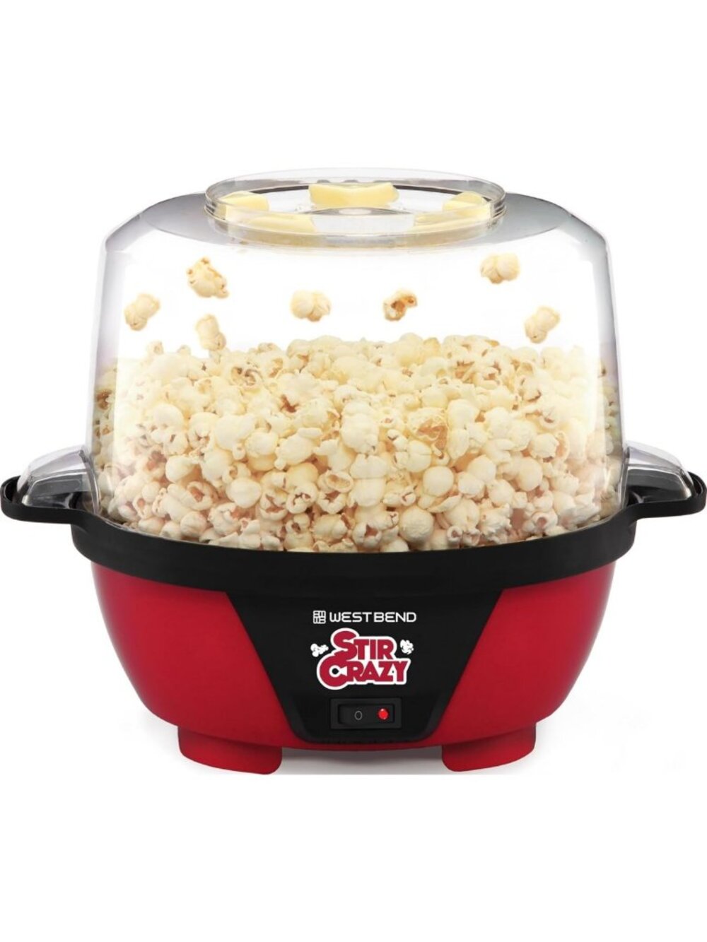 Hot Oil Popcorn Popper Machine with Large Bowl & Stirring Rod - Perfect for